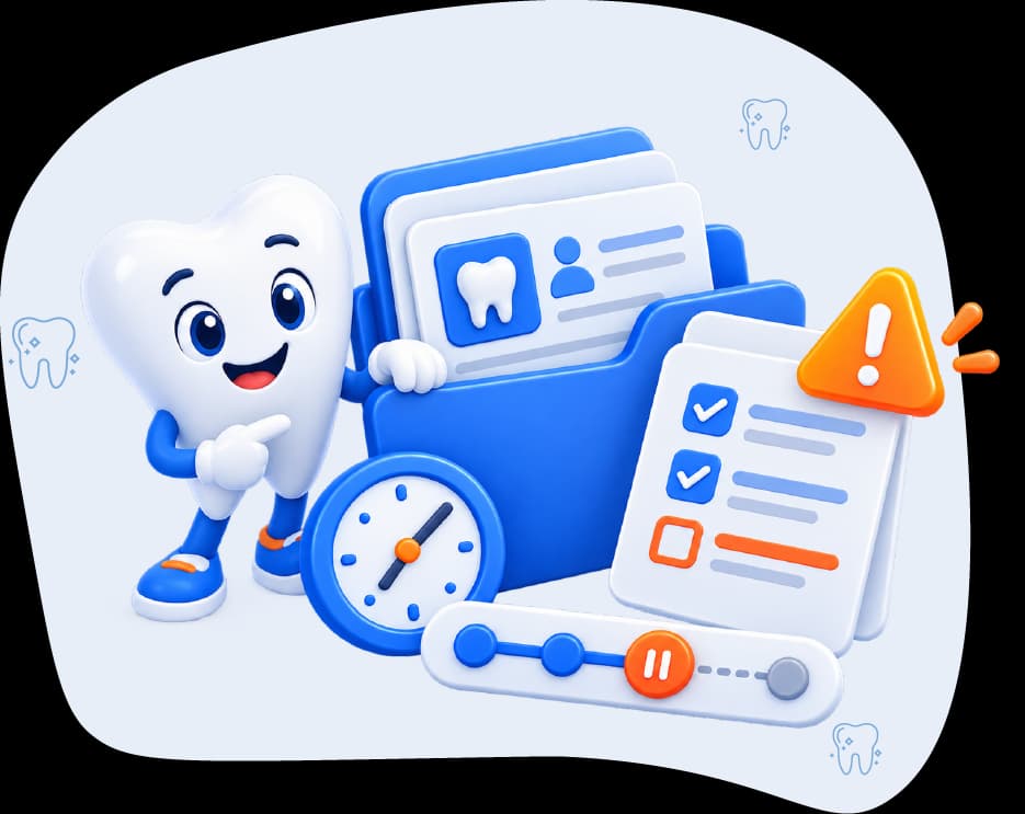 Dental credentialing document checklist illustration