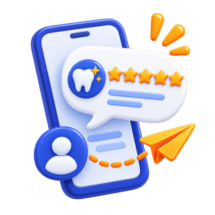 Dental patient review request icon
